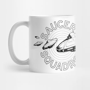 Saucer Squadron B&W Mug